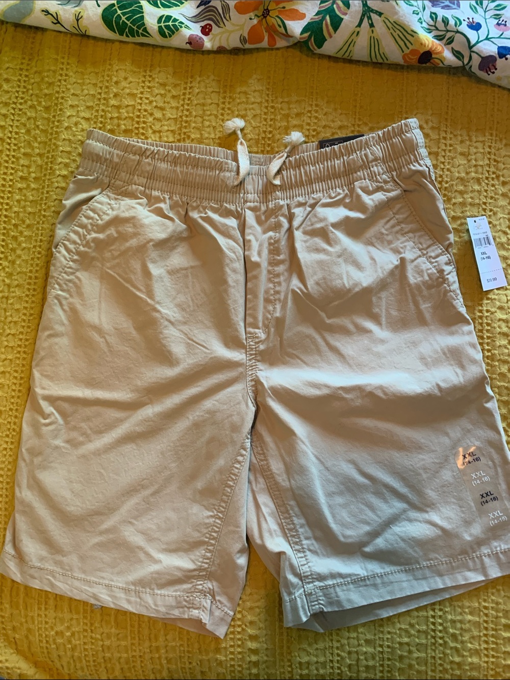 Gap Kid’s Casual Drawstring Shorts in Light Beige XXL 14-16